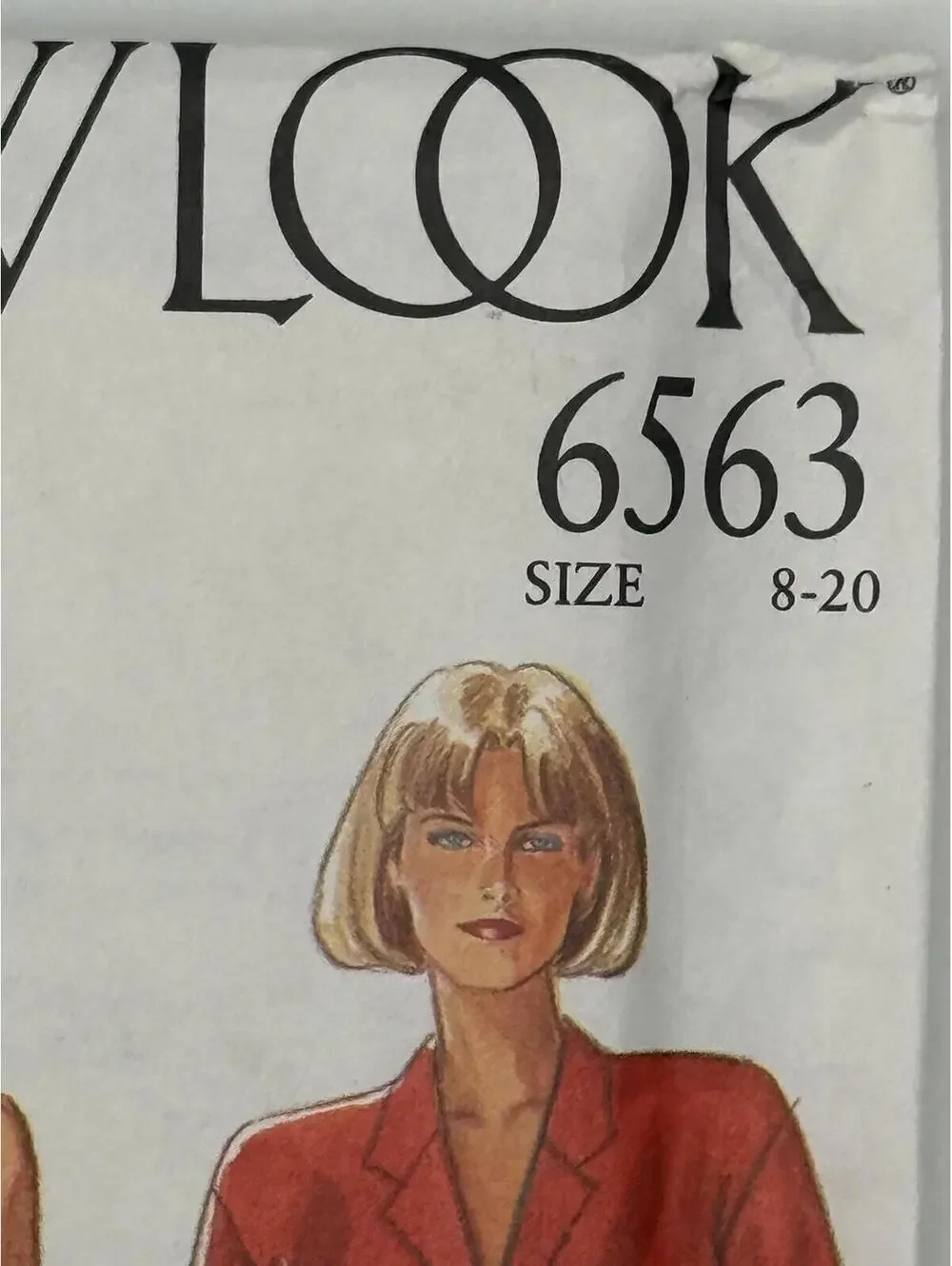 80s New Look 6563 Blouse and Shorts Pattern, Sizes 8-20, Factory Folds, Un-Cut